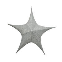 OKRASNA ZVEZDA - srebrne barve, Design, umetna masa (80cm)