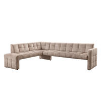 SAROKPAD 265/197 cm  bézs  - bézs/fekete, Modern, műanyag/faalapú anyag (265/197cm) - Livetastic