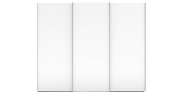 SCHWEBETÜRENSCHRANK 270/223/69 cm 3-türig Weiß - Alufarben/Weiß, KONVENTIONELL, Holzwerkstoff/Metall (270/223/69cm) - Novel