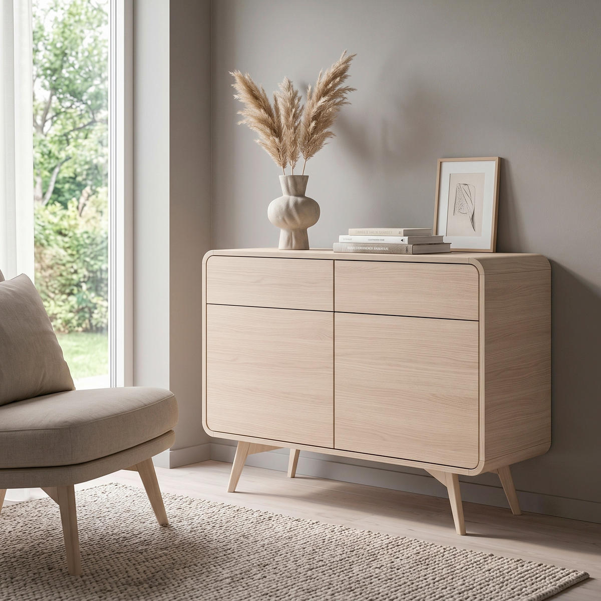 SIDEBOARD  108/84/39 cm 2 Schublade(n)  - Eichefarben, Design, Holz/Holzwerkstoff (108/84/39cm) - Livetastic
