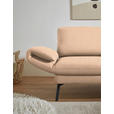 ECKSOFA  in Flachgewebe Lachsfarben Armteilverstellung, Relaxfunktion, Drehsitzfunktion  255-365/175-224 cm  - Schwarz/Lachsfarben, Design, Textil/Metall (255-365/175-224cm) - Dieter Knoll