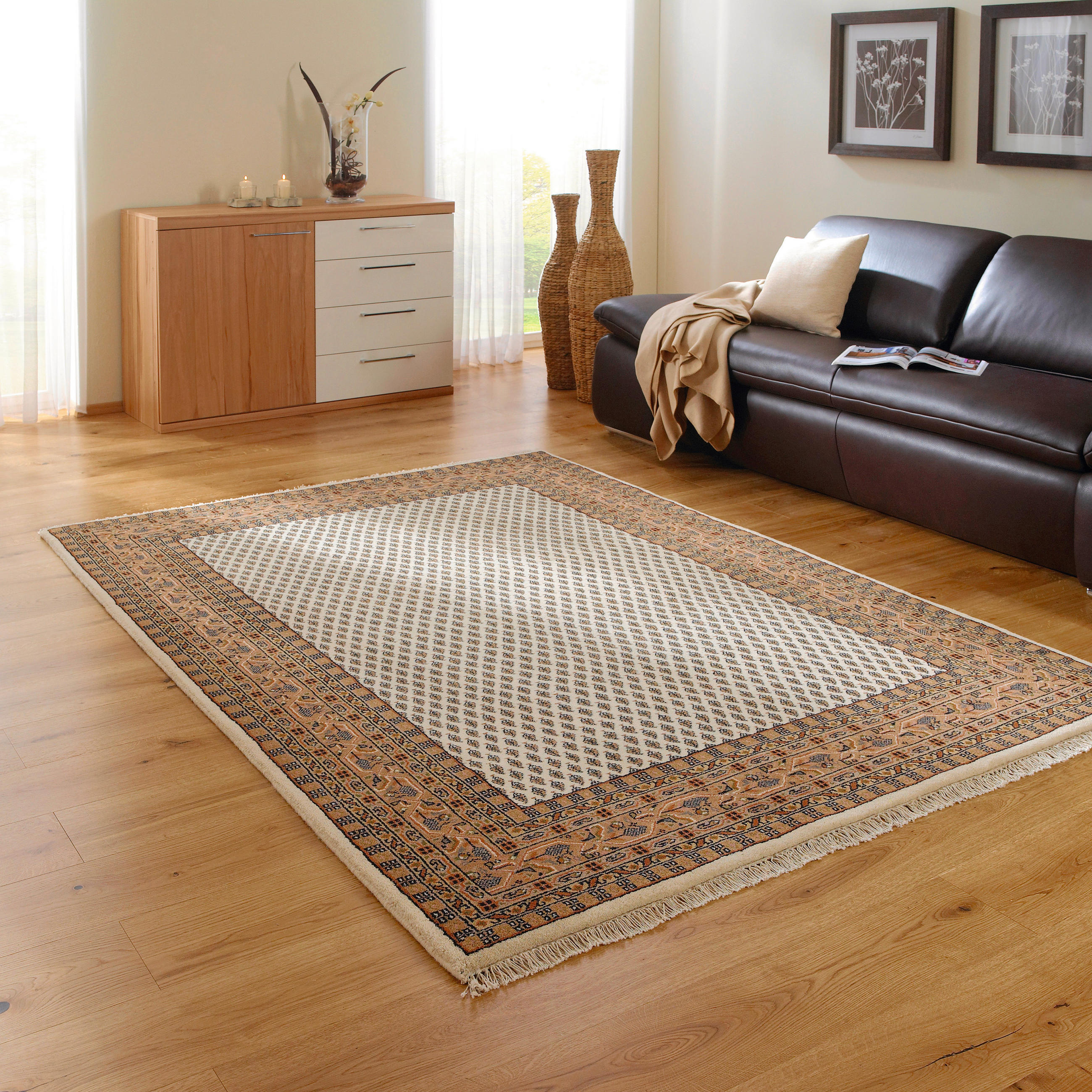 ORIENTÁLNÍ KOBEREC, 40/60 cm, hnědá, krémová - krémová/hnědá, Lifestyle, textil (40/60cm) - Cazaris
