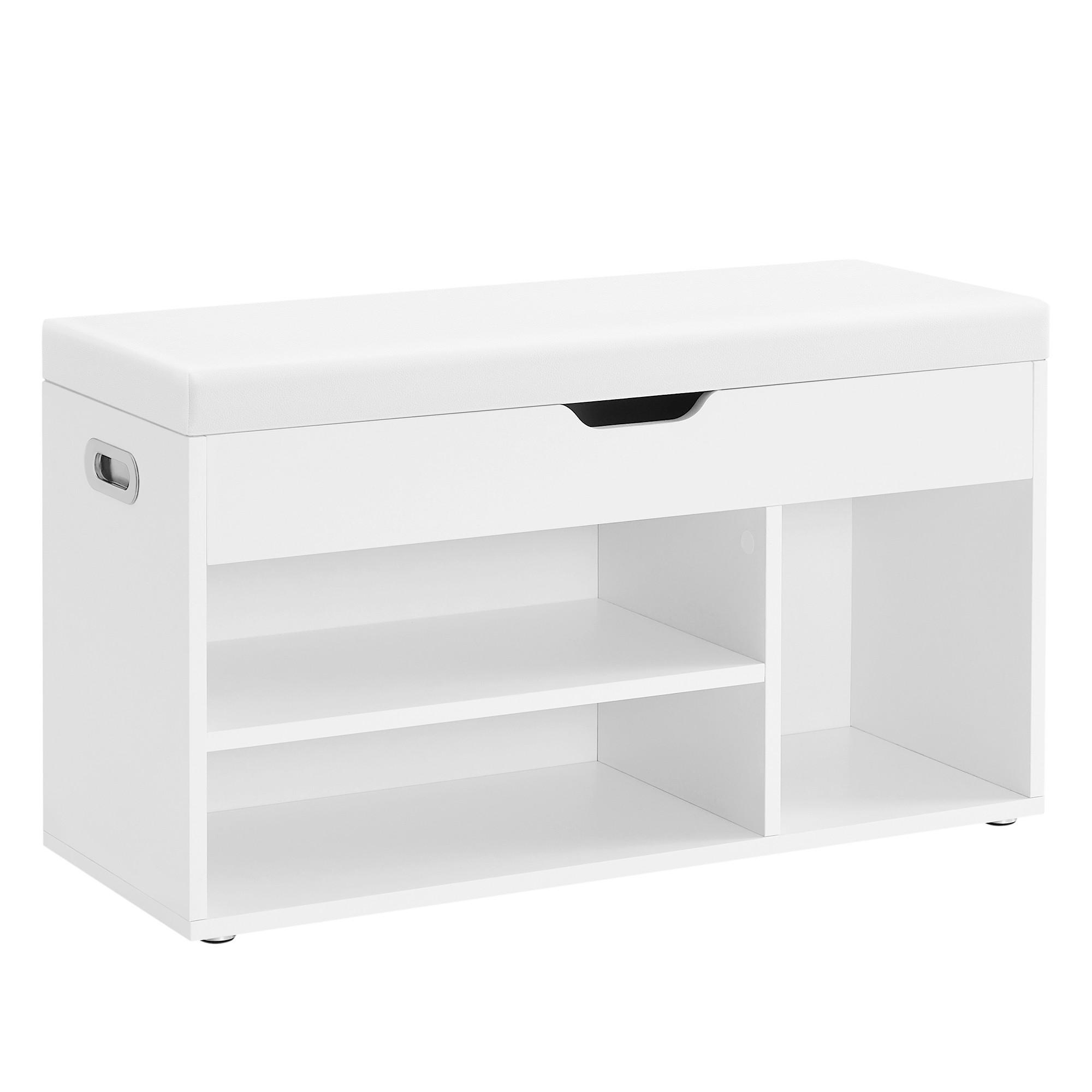 GARDEROBENBANK Vasagle  in 80/44/30 cm  - Weiß, Trend, Textil (80/44/30cm) - Boxxx