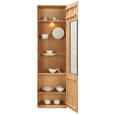 VITRINE in massiv Wildeiche Anthrazit, Eichefarben  - Eichefarben/Anthrazit, Design, Glas/Holz (61/205/40cm) - Waldwelt