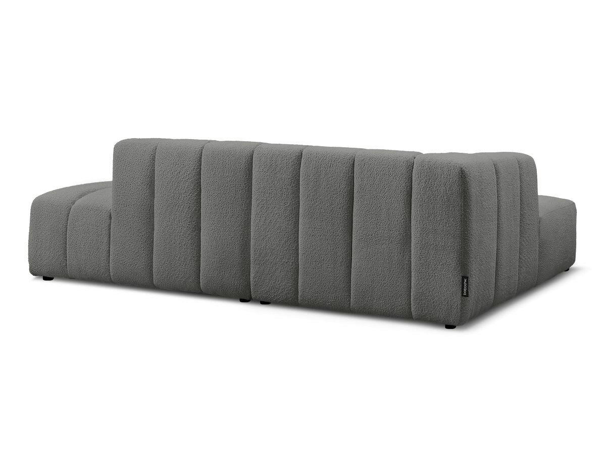 ECKSOFA  ANNECY Dunkelgrau Bouclé  - Dunkelgrau/Schwarz, MODERN, Kunststoff/Textil (170/262cm)