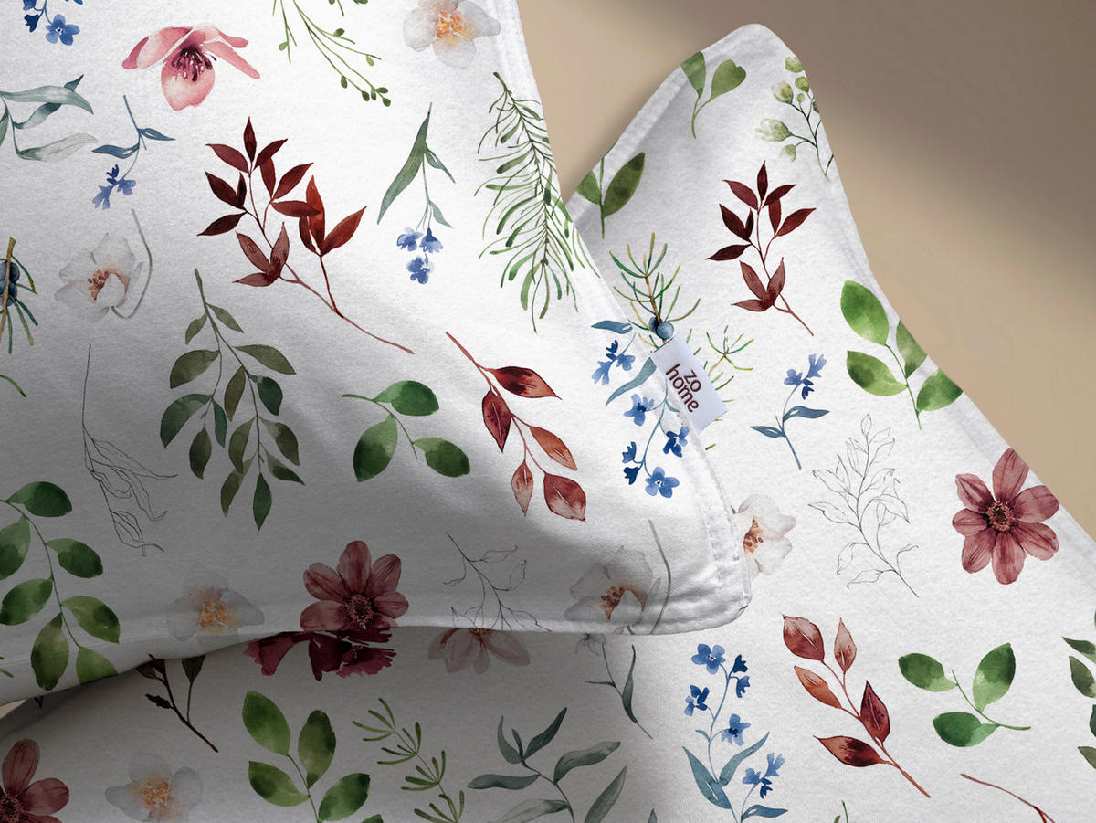 BETTWÄSCHE Celeste Flanell 155/220 cm  - Weiß, Basics, Textil (155/220cm)
