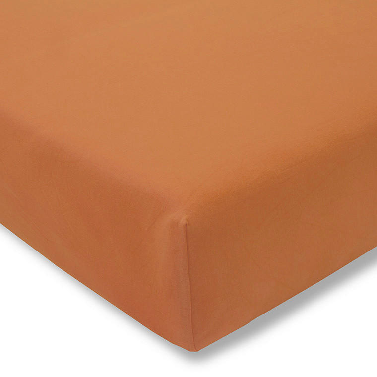 SPANNBETTTUCH Exquisit Single-Jersey 100/200 cm  - Terracotta, Basics, Textil (100/200cm) - Estella