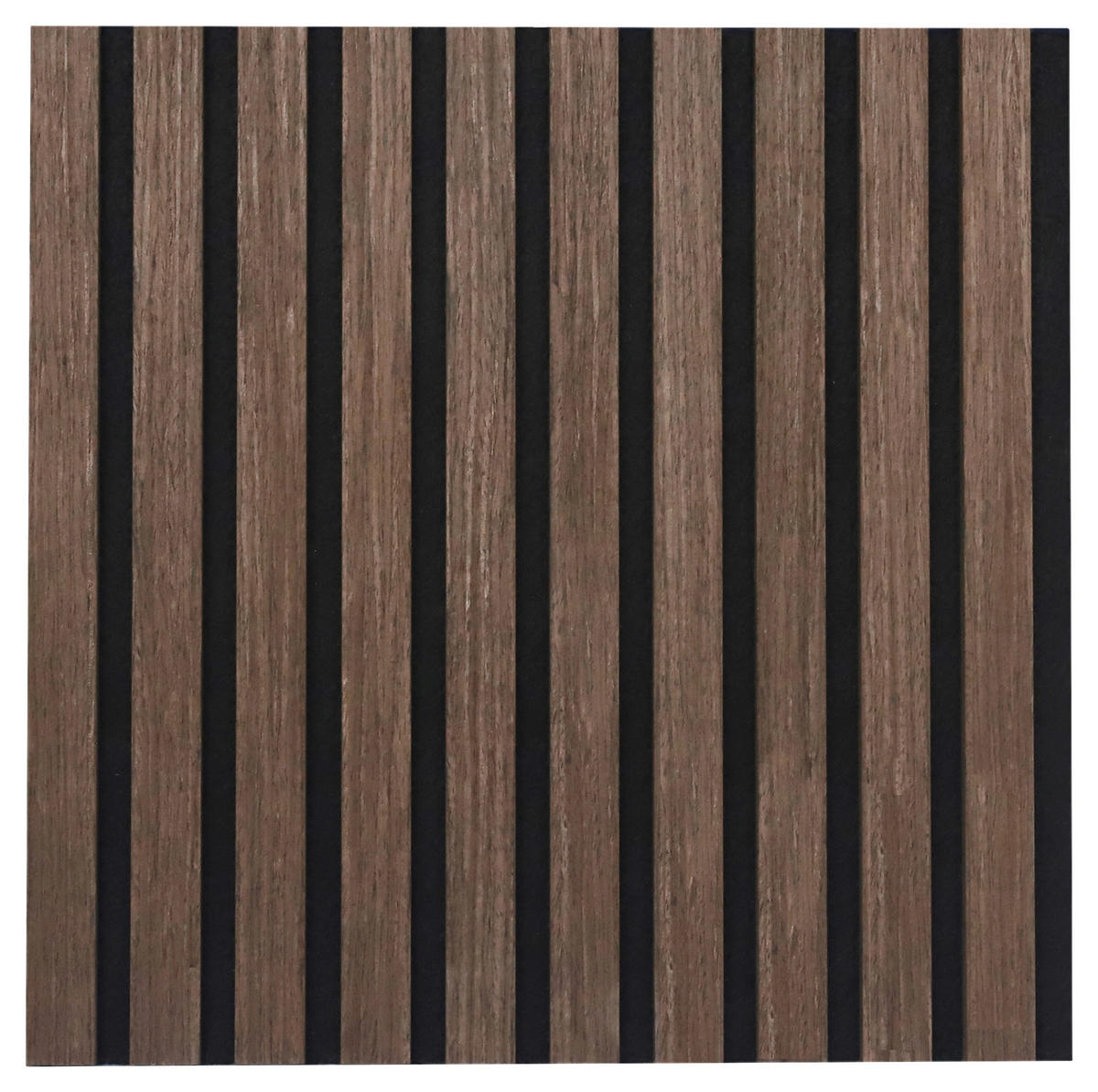 AKUSTIKPANEL    - valnötsfärgad/svart, Basics, trämaterial/plast (40/40/2,1cm) - Boxxx