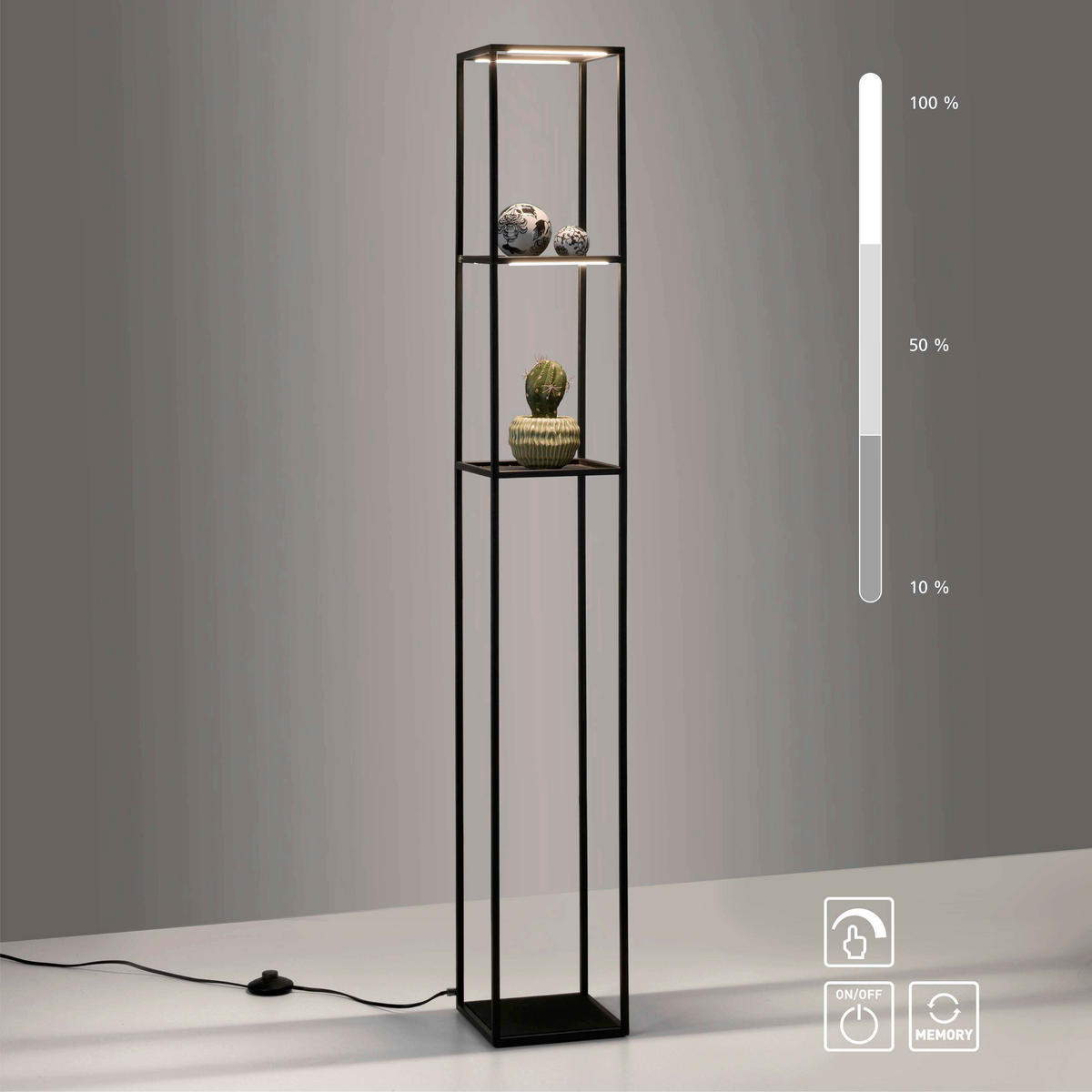LED SVJETILJKA PODNA Contura  - crna, Lifestyle, metal/plastika (20/20/140cm)