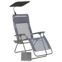 GARTEN-RELAXSESSEL Stahl  - Anthrazit/Grau, Basics, Textil/Metall (67/114/88cm) - Lafuma Mobilier