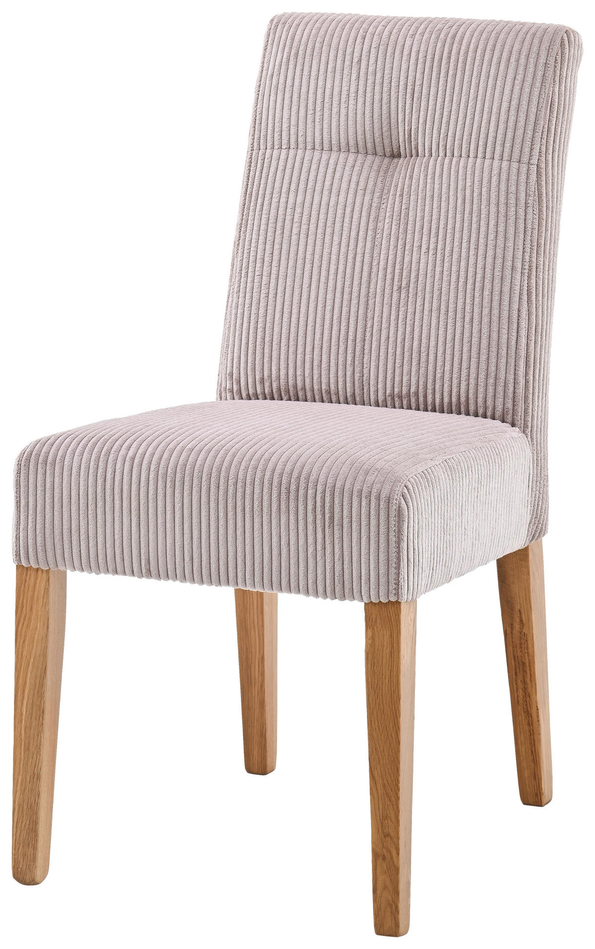STUHL Cord Eichefarben, Altrosa Eiche massiv  - Eichefarben/Altrosa, KONVENTIONELL, Holz/Textil (47,5/91,5/63cm) - home24