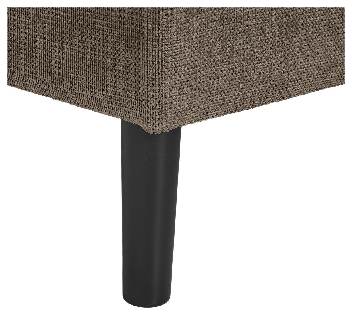 ECKSOFA in Webstoff Braun  - Schwarz/Braun, KONVENTIONELL, Kunststoff/Textil (231/157cm) - P & B
