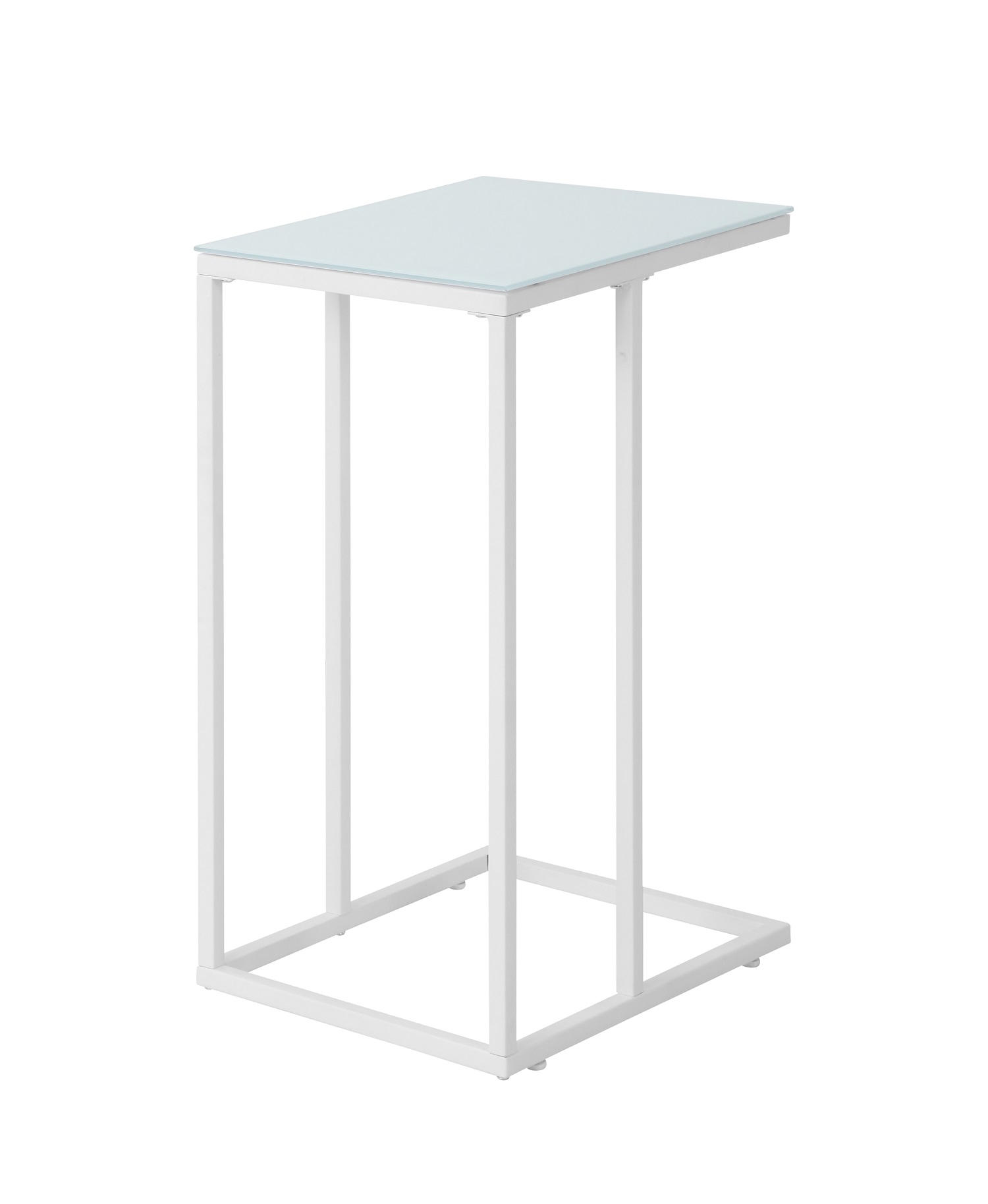 POMOĆNI STOČIĆ 30/60/40 cm   - bela, Moderno, staklo/metal (30/60/40cm) - Boxxx
