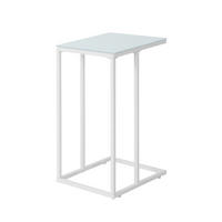 POMOĆNI STOLIĆ bijela  metal, staklo   - bijela, Moderno, staklo/metal (30/60/40cm) - Boxxx