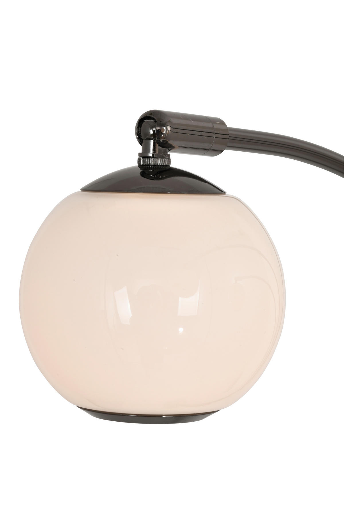 LED-STEHLEUCHTE Biarritz 87,5/162,5/52 cm  - Schwarzchrom, Design, Glas/Kunststoff (87,5/162,5/52cm)