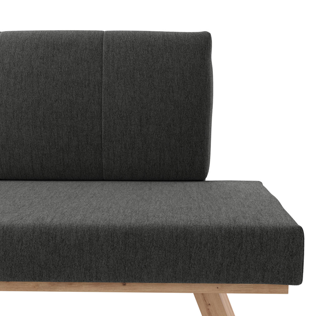 ECKBANK 150/185 cm Webstoff Schwarz   - Eichefarben/Schwarz, KONVENTIONELL, Textil (150/185cm)