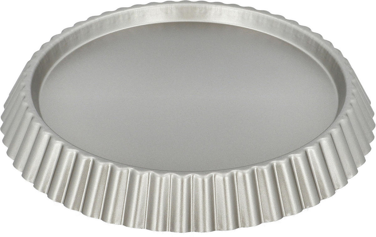 OBSTKUCHENFORM  - Grau, Basics, Metall (28/3,5cm) - Birkmann