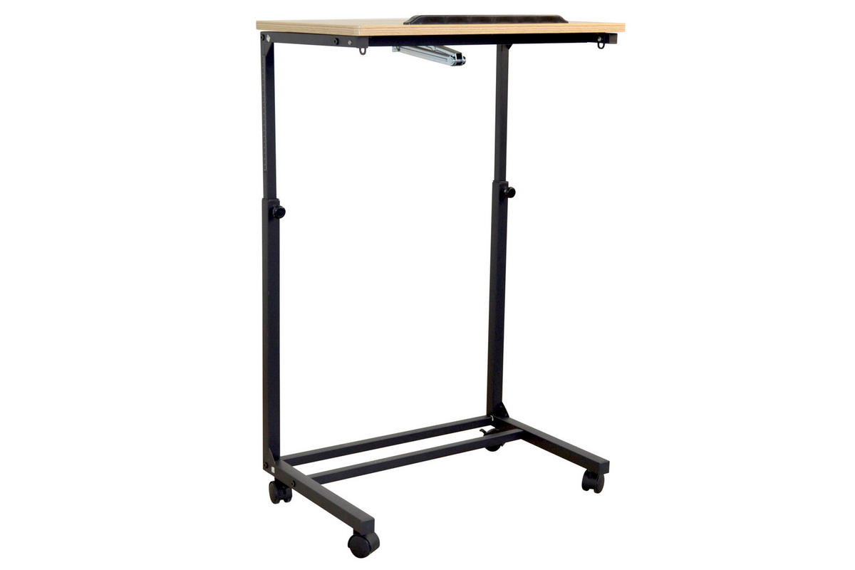 BEISTELLTISCH 55/36/62-88,5 cm Schwarz, Eichefarben rechteckig  - Eichefarben/Schwarz, Design, Holzwerkstoff/Kunststoff (55/36/62-88,5cm) - MID.YOU