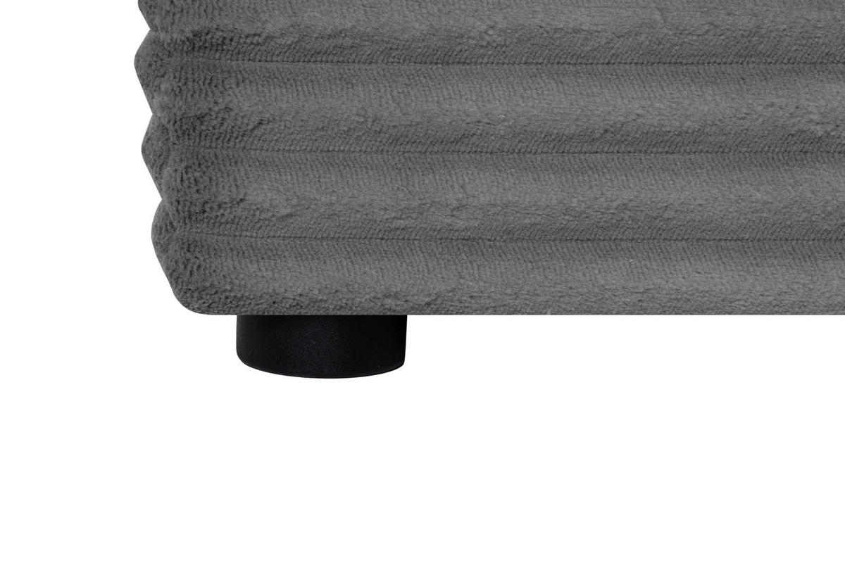 BOXBETT 120/200 cm,  in Grau, Matratze, Bettkasten, Topper, H3 = fest  - Schwarz/Grau, Trend, Kunststoff/Textil (120/200cm) - Boxxx