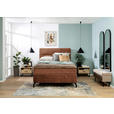 BOXSPRINGBETT 140/200 cm  in Rotbraun  - Rotbraun/Schwarz, Design, Textil/Metall (140/200cm) - Esposa