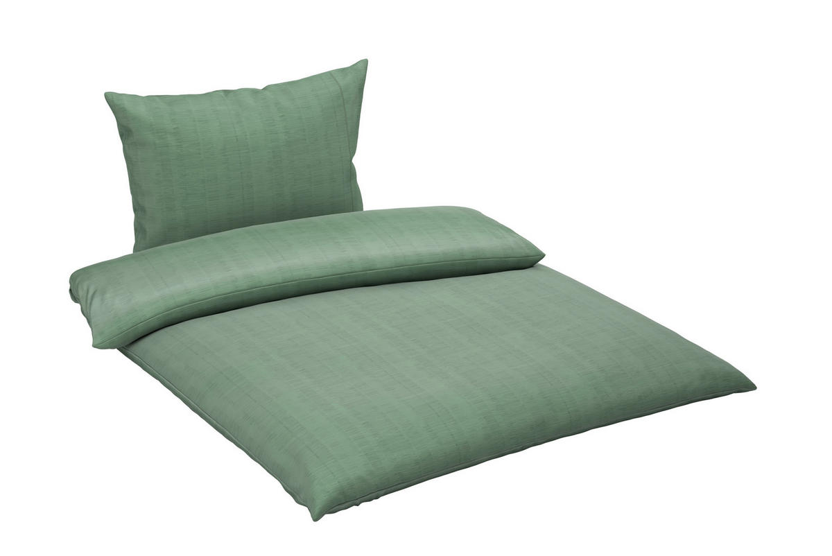 POSTELJNINA Mavie 200/200 cm saten zelena  - zelena, Konvencionalno, tekstil (200/200cm) - Esposa
