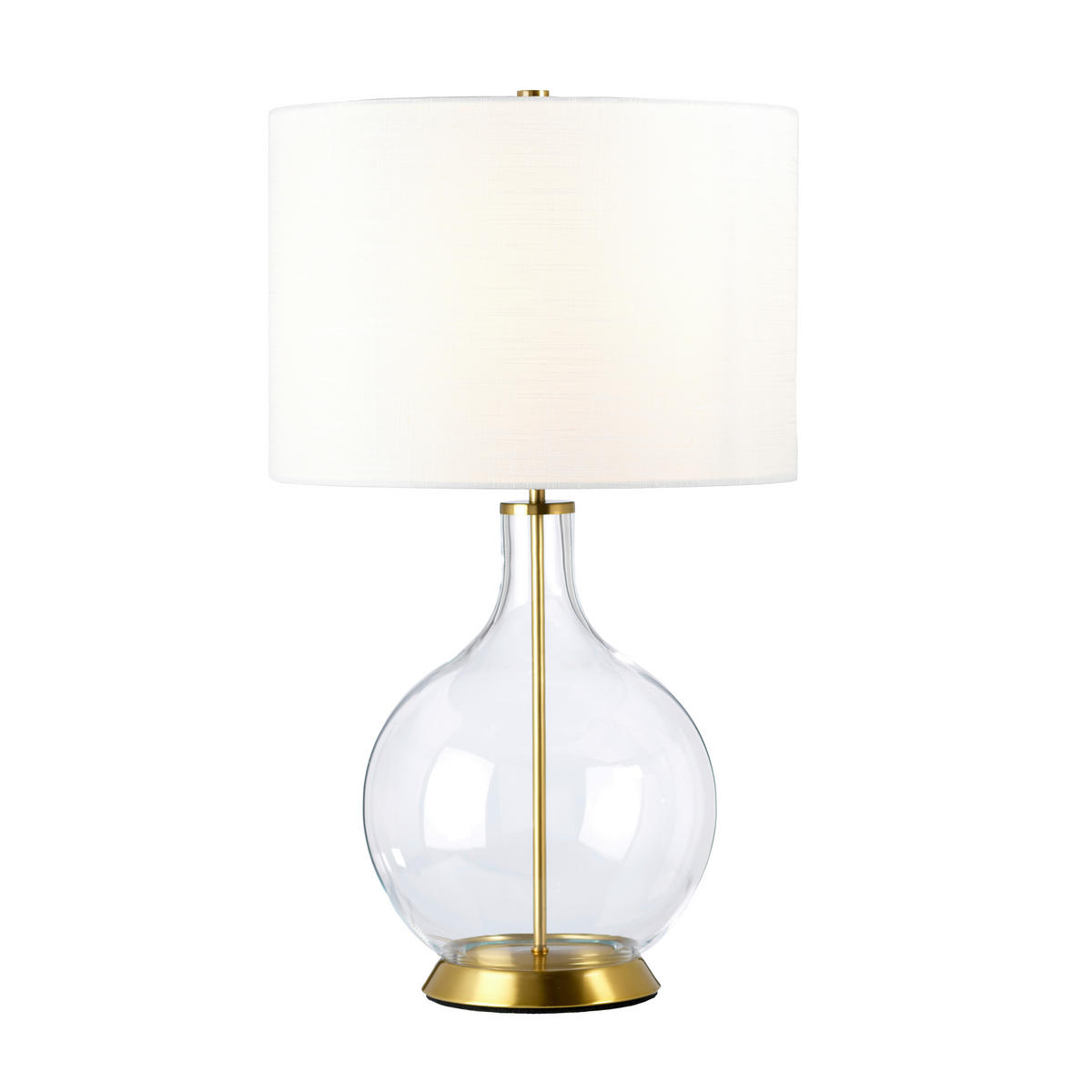 TISCHLEUCHTE 36/67 cm   - Messingfarben, KONVENTIONELL, Glas/Textil (36/67cm) - Elstead Lighting