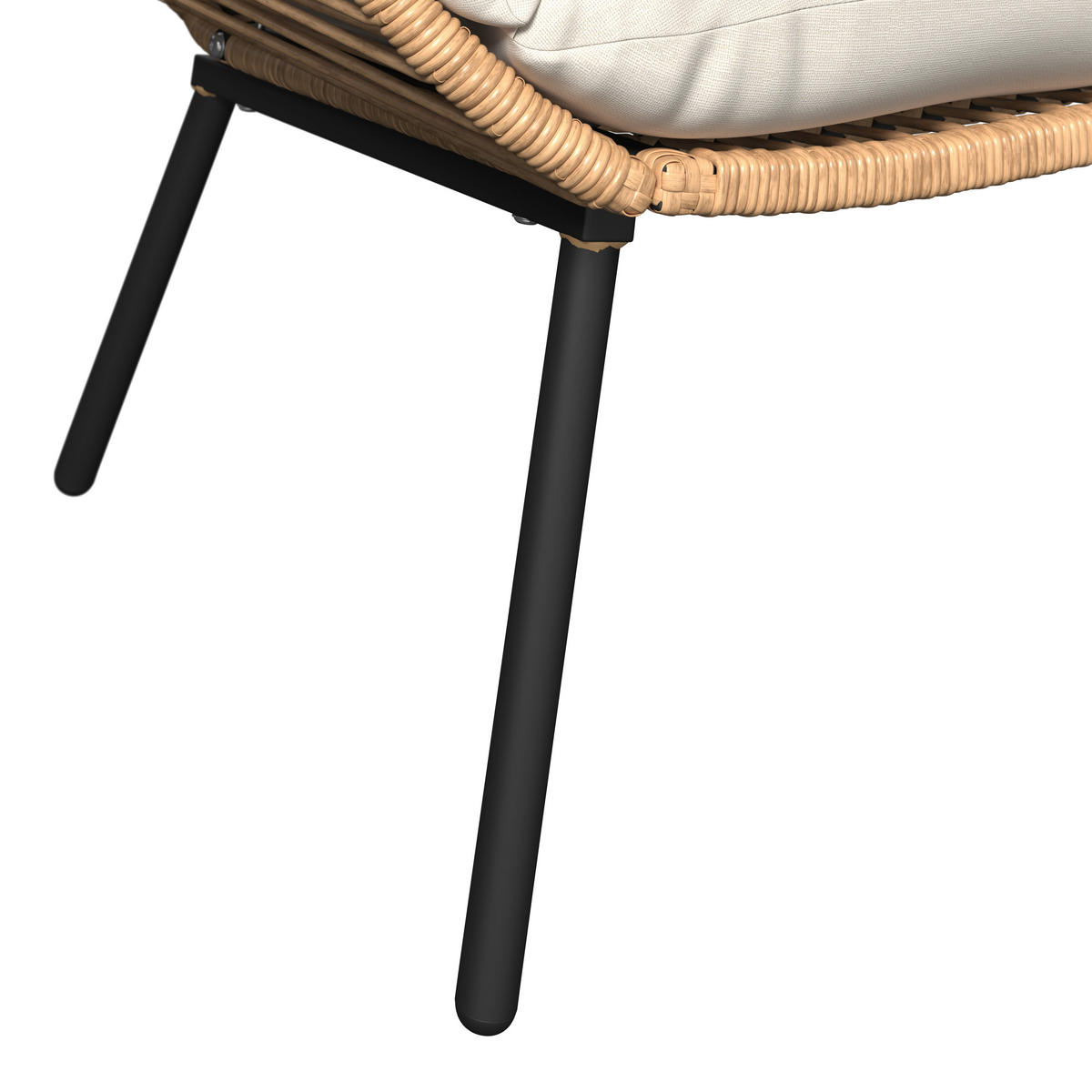 GARTENMUSCHEL 146/136/83 cm  - Beige/Naturfarben, MODERN, Kunststoff/Textil (146/136/83cm) - Ambia Garden