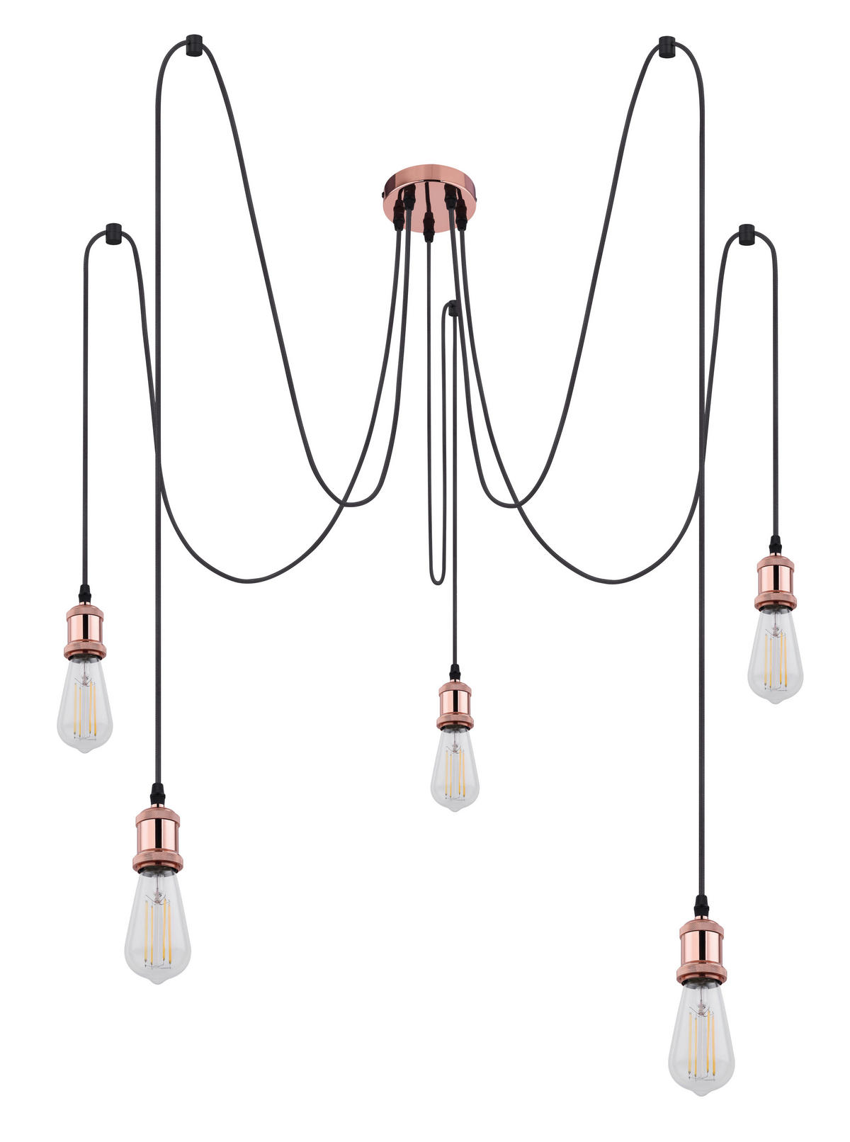 HÄNGELEUCHTE 11,7/200 cm   - Kupferfarben, Basics, Textil/Metall (11,7/200cm) - Globo