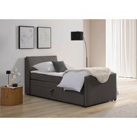 BOXSPRING-ÁGY 100/200 cm  grafitszürke  - grafitszürke/fekete, Modern, textil/fa (100/200cm) - MID.YOU
