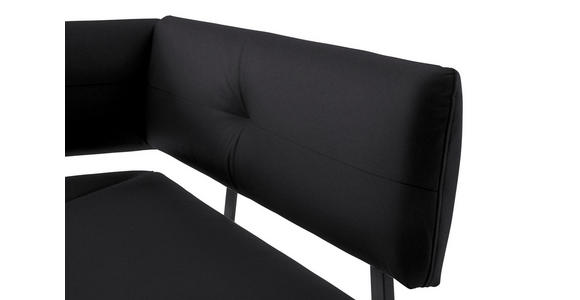 ECKBANK 205/165 cm  in Schwarz  - Schwarz, MODERN, Textil/Metall (205/165cm) - Cantus