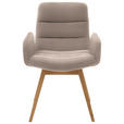 ARMLEHNSTUHL  in Cord  - Taupe/Naturfarben, Design, Holz/Textil (61/88/66cm) - Dieter Knoll