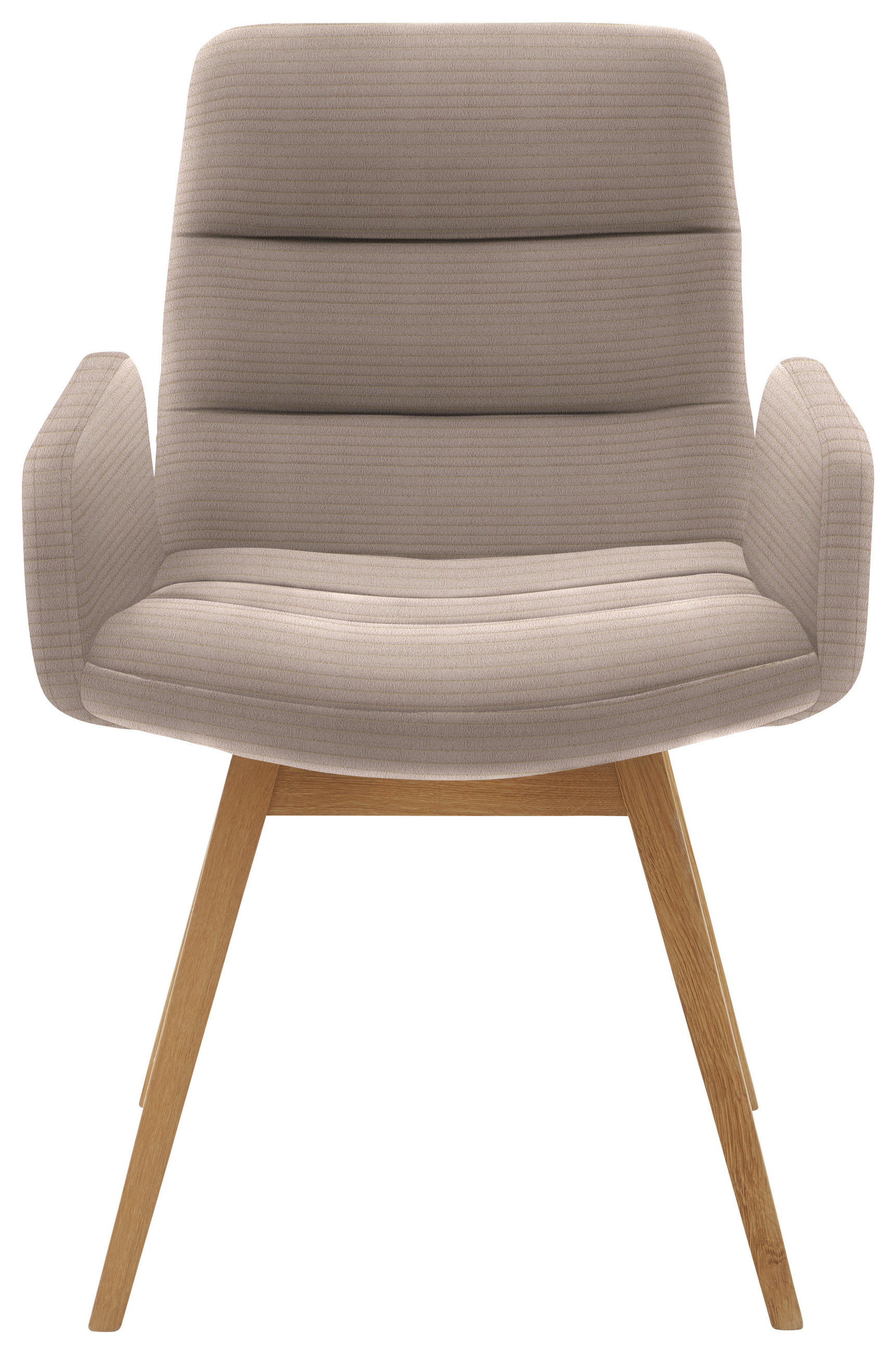 ARMLEHNSTUHL  in Cord  - Taupe/Naturfarben, Design, Holz/Textil (61/88/66cm) - Dieter Knoll
