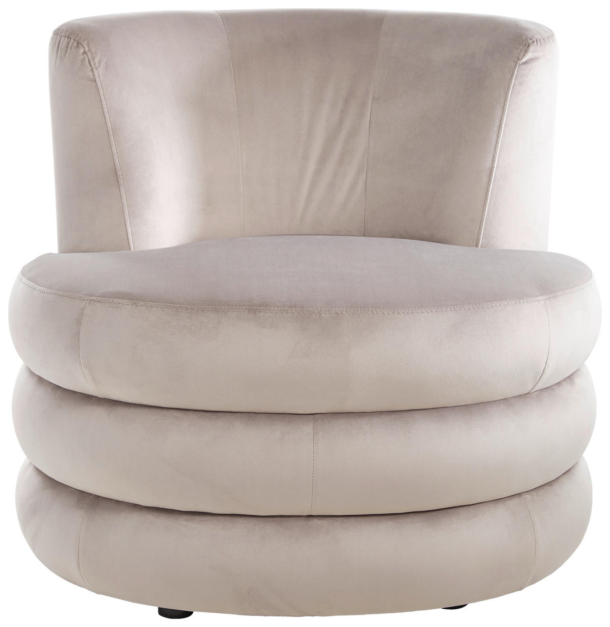 DESIGNSESSEL Flachgewebe Beige    - Edelstahlfarben/Beige, Trend, Textil/Metall (90/82/85cm) - Livetastic