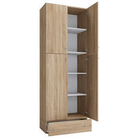 SCHUHSCHRANK  in 70/200/39 cm  - Schwarz/Grau, Konventionell, Holzwerkstoff/Kunststoff (70/200/39cm) - MID.YOU