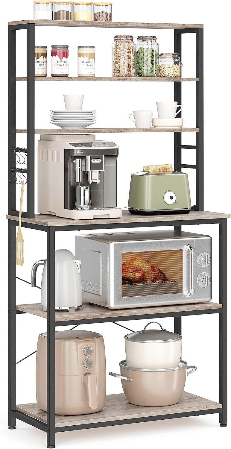 REGÁL, čierna, sivobéžová, oceľ, 80/167/40 cm - čierna/sivobéžová, Modern, kov/kompozitné drevo (80/167/40cm) - MID.YOU