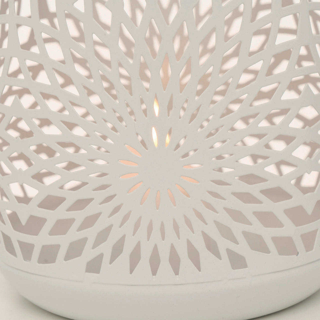 LJUSLYKTA - vit/beige, Basics, metall (14/14/17cm)