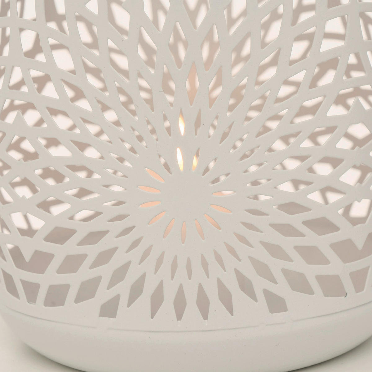 LJUSLYKTA - vit/beige, Basics, metall (14/14/17cm)