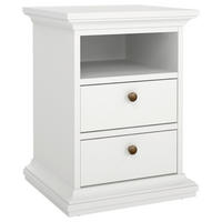 NACHTKÄSTCHEN 43,6/58,8/40 cm  in Weiß  - Messingfarben/Weiß, MODERN, Holzwerkstoff/Metall (43,6/58,8/40cm) - MID.YOU