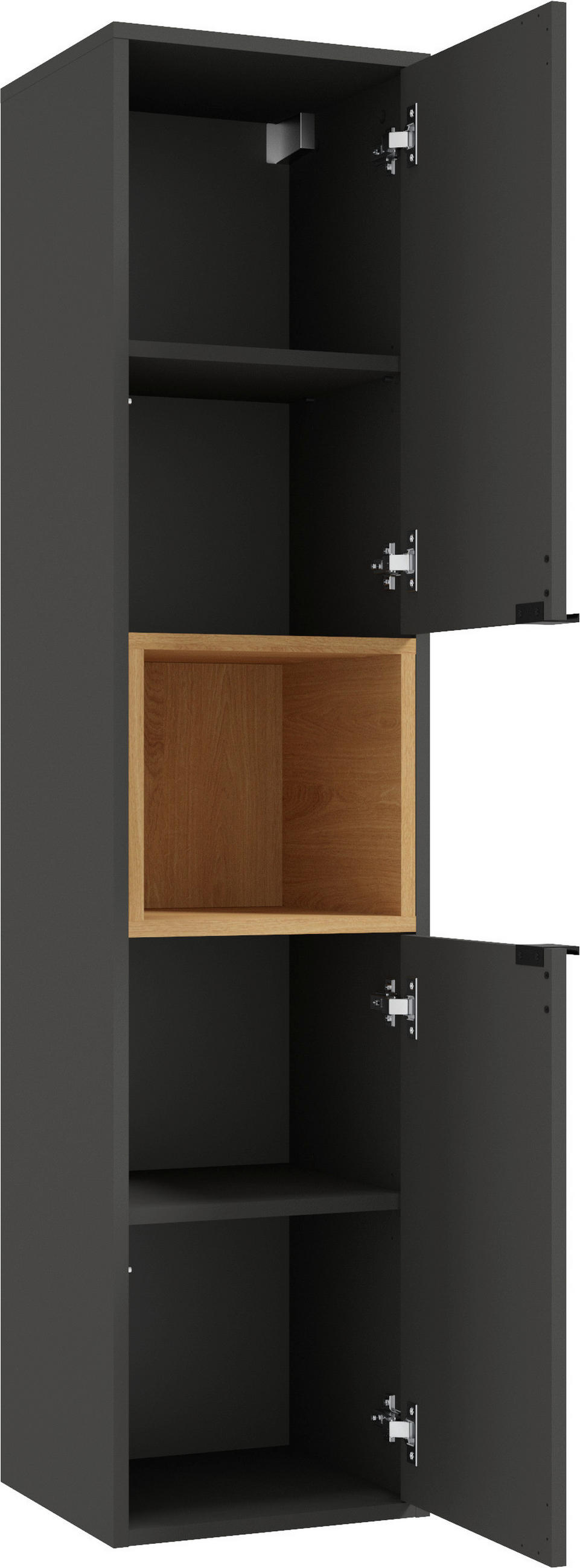 VISOKI ELEMENT  antracit  - boje hrasta/crna, Moderno, drvni materijal/metal (35/150/33cm) - MID.YOU