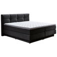 BOXSPRINGBETT 180/200 cm  in Anthrazit  - Anthrazit/Schwarz, KONVENTIONELL, Kunststoff/Textil (180/200cm) - Carryhome