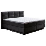 BOXSPRINGBETT 180/200 cm  in Anthrazit  - Anthrazit/Schwarz, KONVENTIONELL, Kunststoff/Textil (180/200cm) - Carryhome