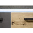GARDEROBE 261/201/38 cm  - Eichefarben/Dunkelgrau, Design, Holzwerkstoff (261/201/38cm) - Voleo