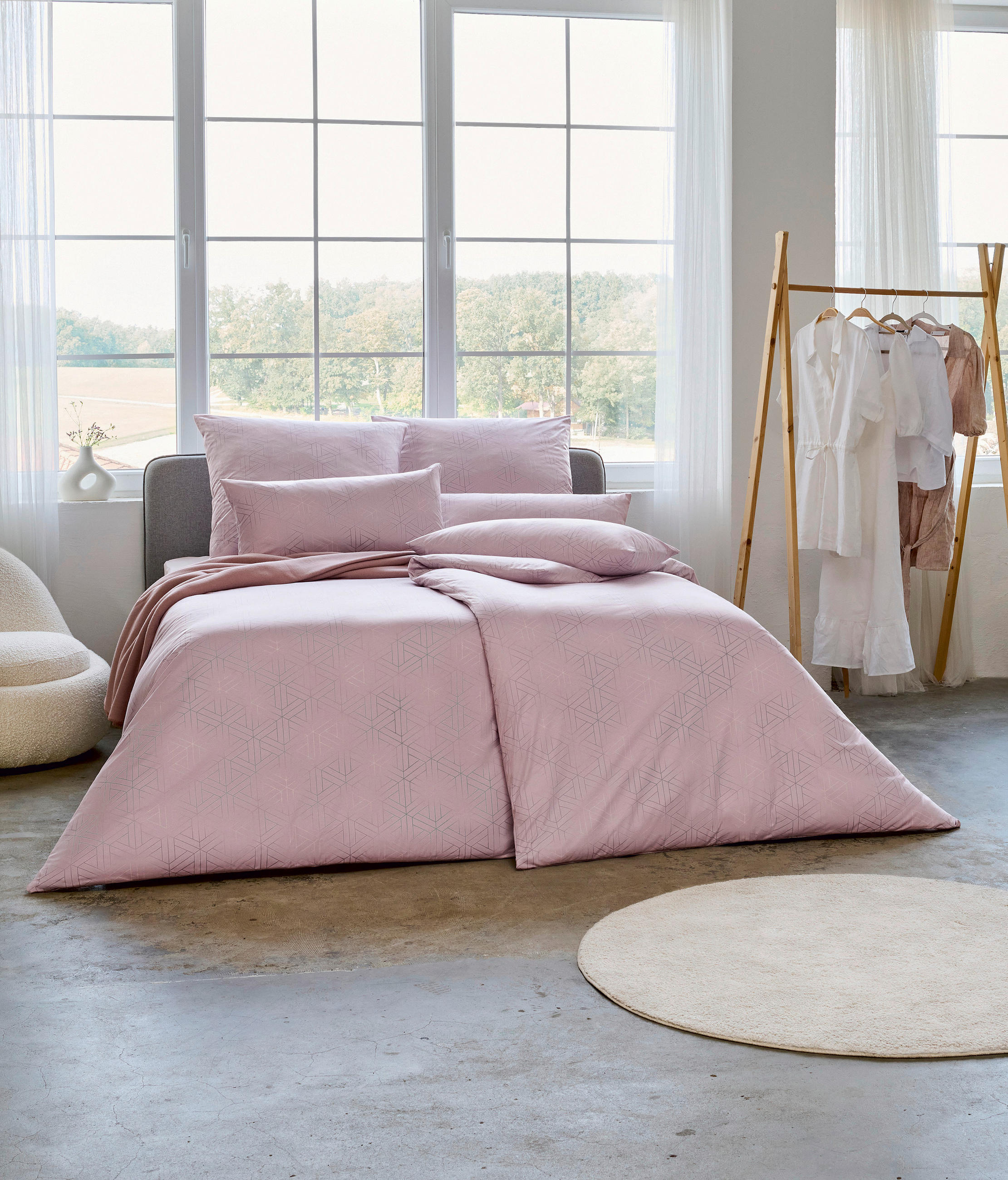 BETTWÄSCHE Pippa Interlock-Jersey 135/200 cm  - Rosa, Basics, Textil (135/200cm) - Estella