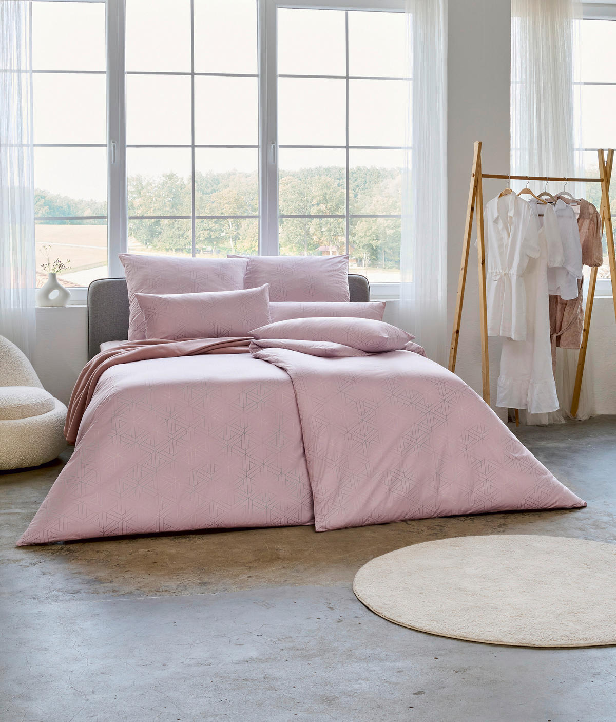 BETTWÄSCHE Pippa Interlock-Jersey 135/200 cm  - Rosa, Basics, Textil (135/200cm) - Estella