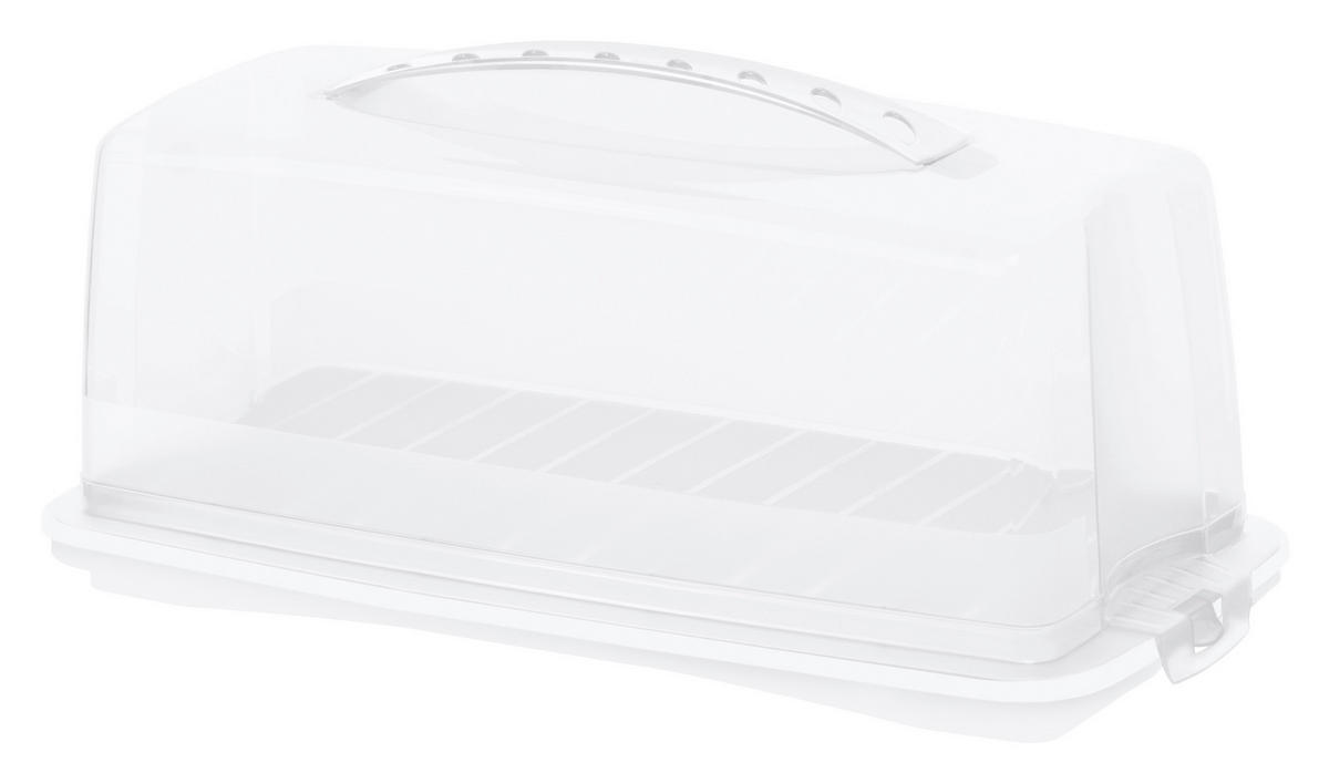 KUCHENTRANSPORTBOX - Transparent/Weiß, Basics, Kunststoff (36/16,5/16,5cm) - Rotho