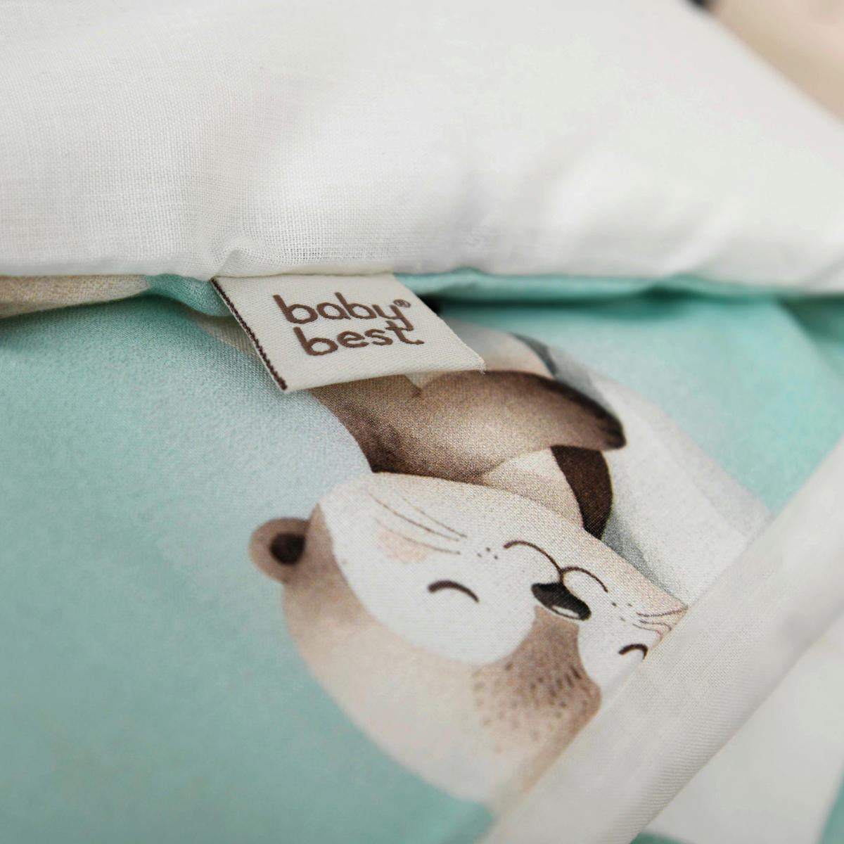 BABYBETTWÄSCHE Schnuffel Otter Renforcé 100/135 cm  - Salbeigrün/Beigebraun, Basics, Textil (100/135cm) - baby best