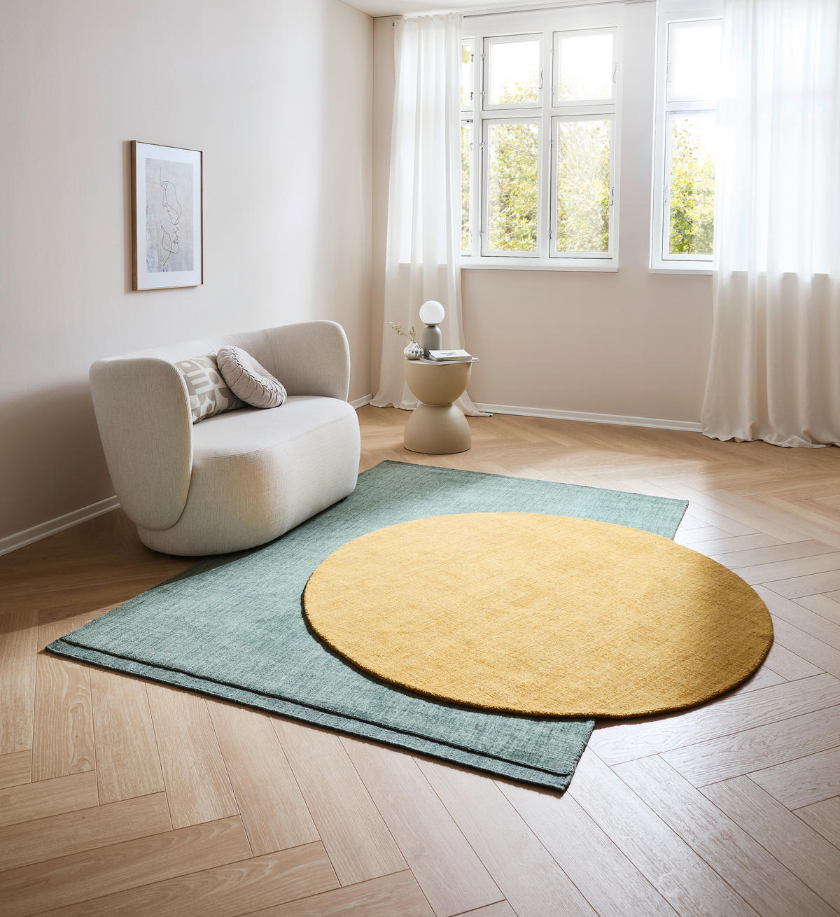 ORIENTTEPPICH 160 cm Gelb  - Gelb, Basics, Textil (160cm) - Cazaris