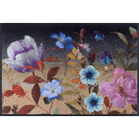 FUßMATTE 50/75 cm Midnight Blooms  - Multicolor, ROMANTIK / LANDHAUS, Kunststoff/Textil (50/75cm) - wash+dry
