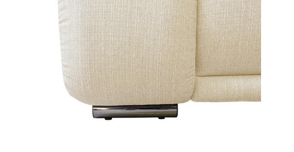 ECKSOFA Creme Struktur Rückenkissen, Rücken echt  - Chromfarben/Creme, KONVENTIONELL, Textil/Metall (310/280cm) - Carryhome