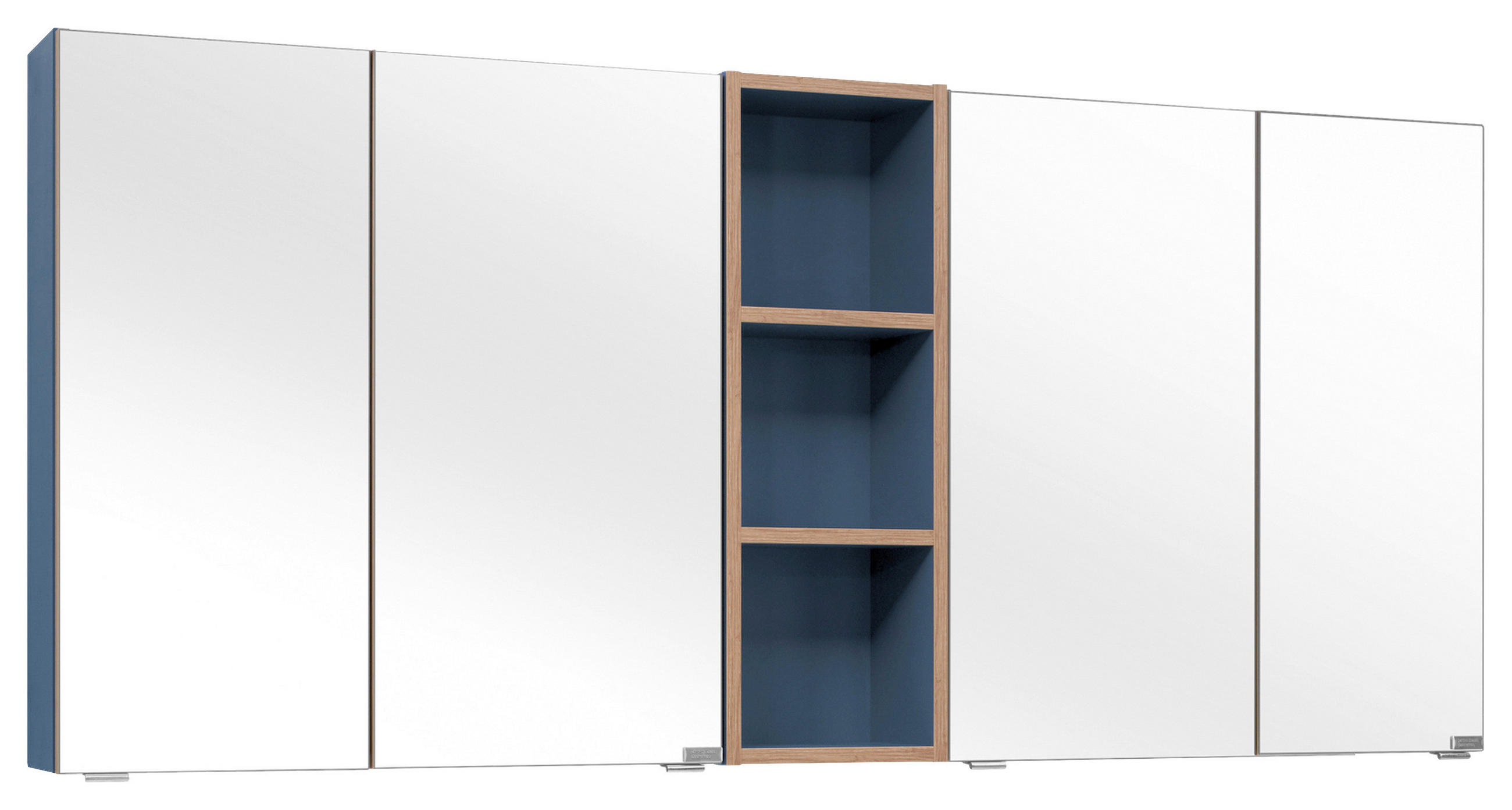SPIEGELSCHRANK 155/70,3/17,3 cm  - Silberfarben/Dunkelblau, MODERN, Glas/Holzwerkstoff (155/70,3/17,3cm) - Dieter Knoll